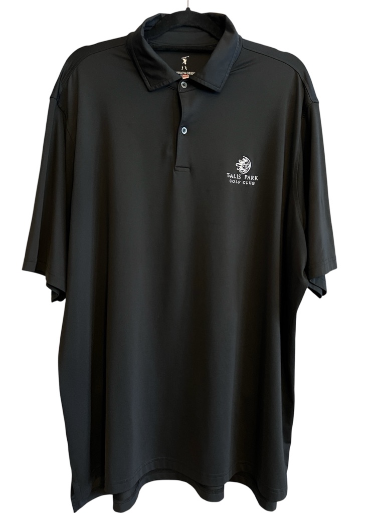 Fairway  Greene Black Golf Polo With Embroidered Logo